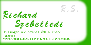 richard szebelledi business card