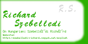 richard szebelledi business card